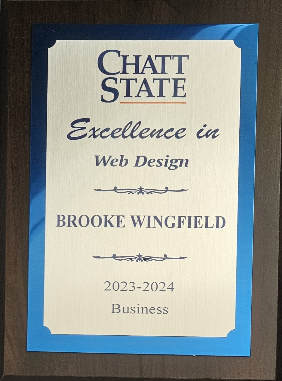 Web Design Departmental Award